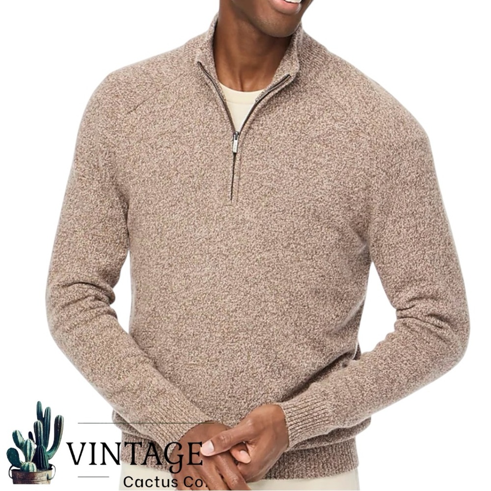 NWT! J.Crew Men’s/UNISEX Supersoft Lambswool-blend Half-Zip Sweater ~ NWT!